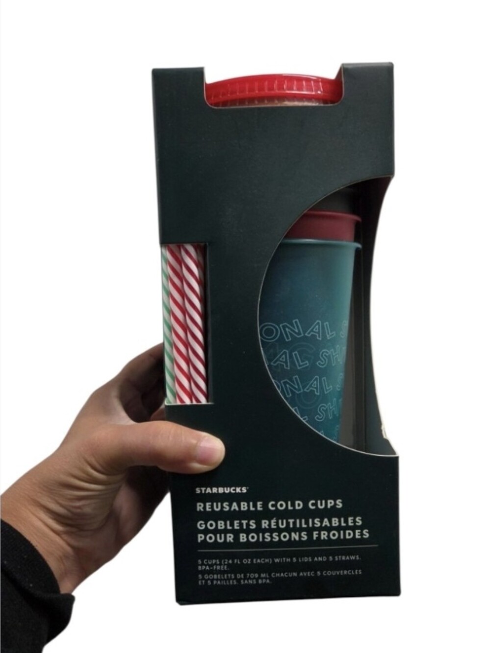 Starbucks 2019 Holiday Reusable Cold Cups 5-Pack